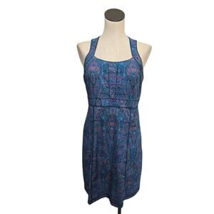 Title Nine Size 8 Blue Paisley Stretch Nimblene Trouble Travel A Line Dress Gorp